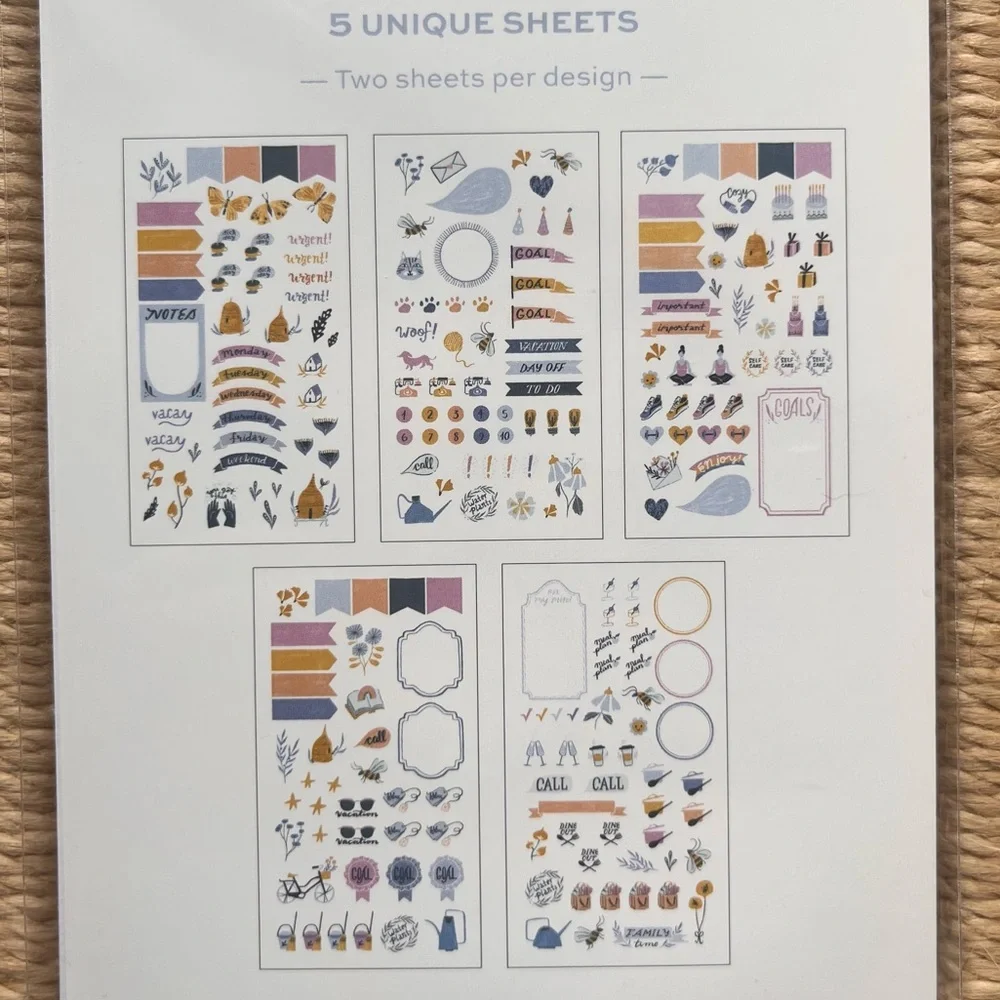 🎉🎉Spring Planner Journal Stickers for Planning — 5 Sticker Sheets